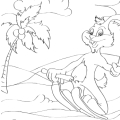 Заяц-серфингист раскраска играть бесплатно без регистрации