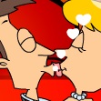 Яркий поцелуй молодоженов играть онлайн